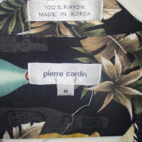 Pierre Cardin Tropical Beer Button Down Shirt - Picture 2 of 4